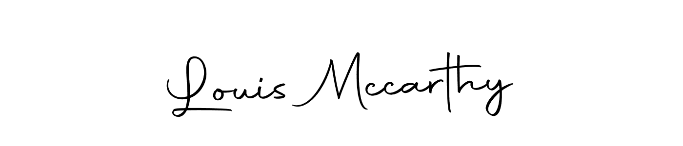 How to make Louis Mccarthy name signature. Use Autography-DOLnW style for creating short signs online. This is the latest handwritten sign. Louis Mccarthy signature style 10 images and pictures png