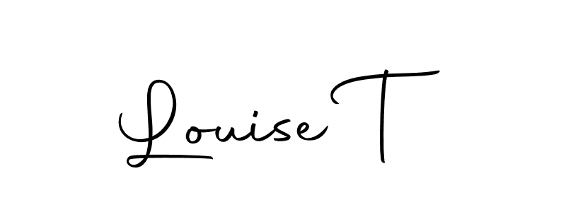 You should practise on your own different ways (Autography-DOLnW) to write your name (Louise T) in signature. don't let someone else do it for you. Louise T signature style 10 images and pictures png