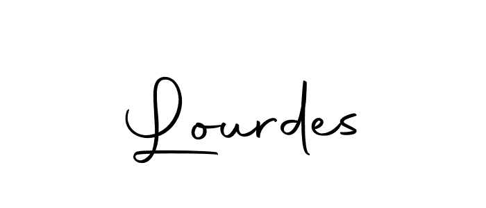 Make a beautiful signature design for name Lourdes. With this signature (Autography-DOLnW) style, you can create a handwritten signature for free. Lourdes signature style 10 images and pictures png