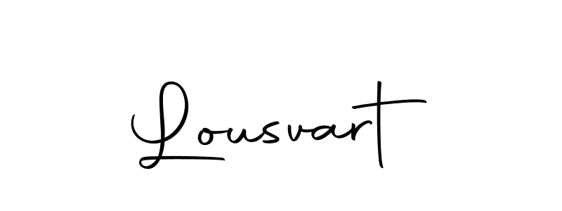 How to make Lousvart name signature. Use Autography-DOLnW style for creating short signs online. This is the latest handwritten sign. Lousvart signature style 10 images and pictures png