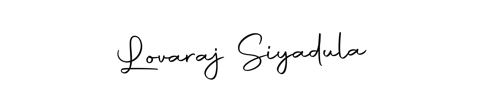 Make a short Lovaraj Siyadula signature style. Manage your documents anywhere anytime using Autography-DOLnW. Create and add eSignatures, submit forms, share and send files easily. Lovaraj Siyadula signature style 10 images and pictures png