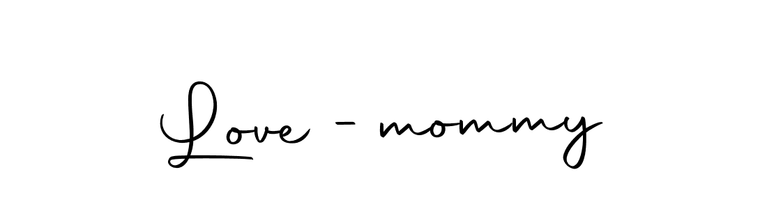 How to make Love -mommy name signature. Use Autography-DOLnW style for creating short signs online. This is the latest handwritten sign. Love -mommy signature style 10 images and pictures png