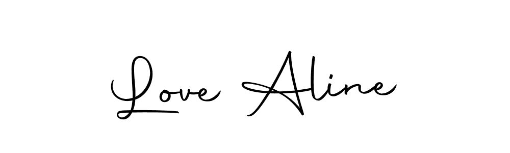 Design your own signature with our free online signature maker. With this signature software, you can create a handwritten (Autography-DOLnW) signature for name Love Aline. Love Aline signature style 10 images and pictures png