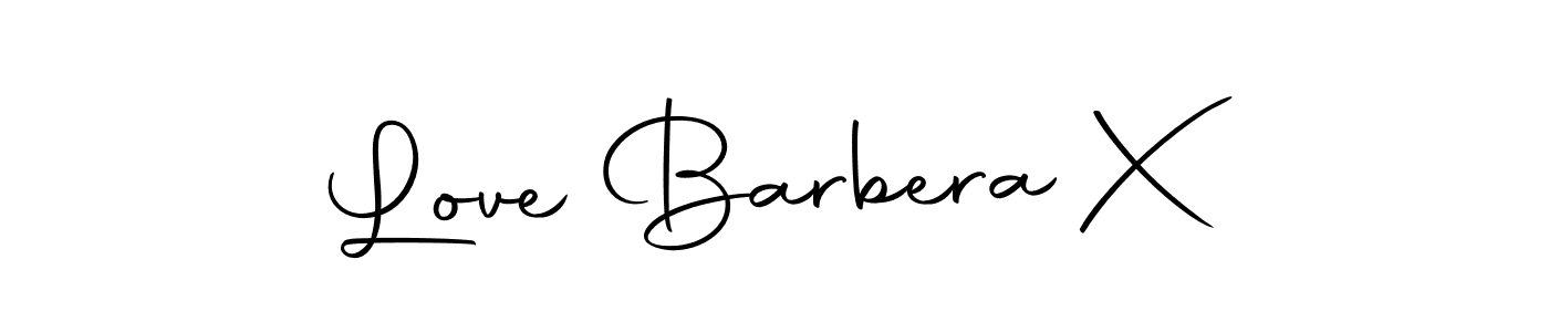 Love Barbera X stylish signature style. Best Handwritten Sign (Autography-DOLnW) for my name. Handwritten Signature Collection Ideas for my name Love Barbera X. Love Barbera X signature style 10 images and pictures png