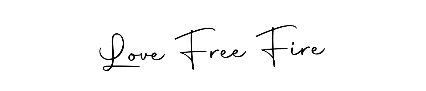 Design your own signature with our free online signature maker. With this signature software, you can create a handwritten (Autography-DOLnW) signature for name Love Free Fire. Love Free Fire signature style 10 images and pictures png