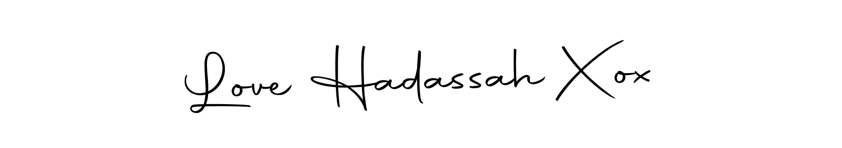Make a beautiful signature design for name Love Hadassah Xox. With this signature (Autography-DOLnW) style, you can create a handwritten signature for free. Love Hadassah Xox signature style 10 images and pictures png