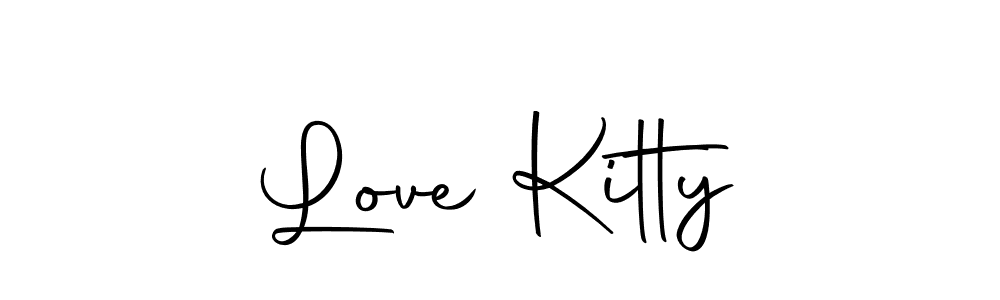 How to make Love Kitty name signature. Use Autography-DOLnW style for creating short signs online. This is the latest handwritten sign. Love Kitty signature style 10 images and pictures png