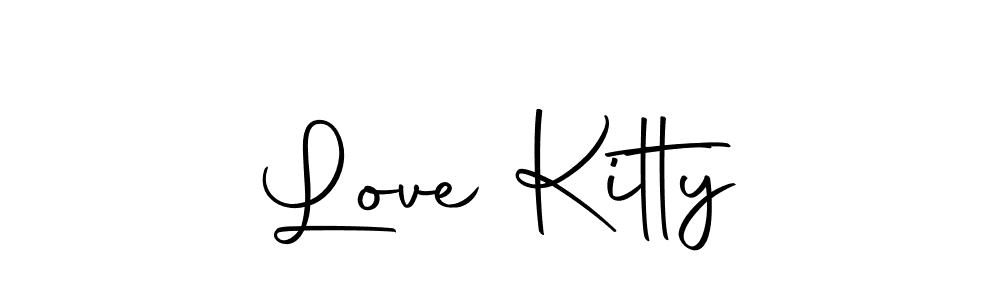 Love Kitty stylish signature style. Best Handwritten Sign (Autography-DOLnW) for my name. Handwritten Signature Collection Ideas for my name Love Kitty. Love Kitty signature style 10 images and pictures png