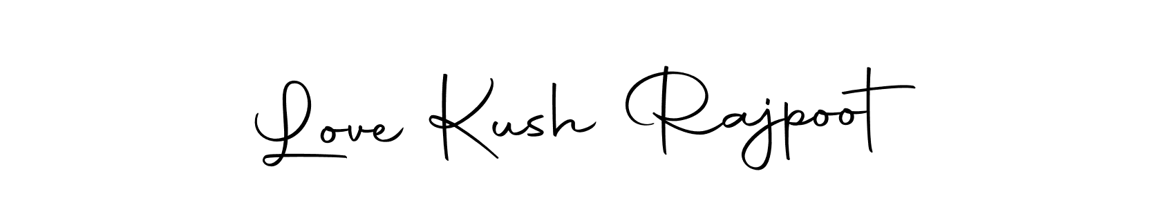How to make Love Kush Rajpoot name signature. Use Autography-DOLnW style for creating short signs online. This is the latest handwritten sign. Love Kush Rajpoot signature style 10 images and pictures png