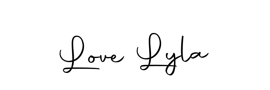 How to make Love Lyla name signature. Use Autography-DOLnW style for creating short signs online. This is the latest handwritten sign. Love Lyla signature style 10 images and pictures png