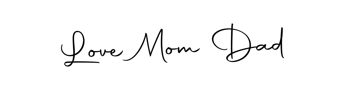 Similarly Autography-DOLnW is the best handwritten signature design. Signature creator online .You can use it as an online autograph creator for name Love Mom Dad. Love Mom Dad signature style 10 images and pictures png