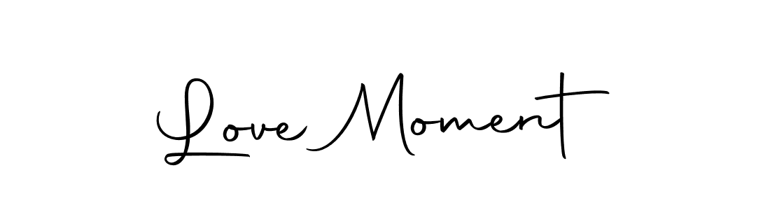 Design your own signature with our free online signature maker. With this signature software, you can create a handwritten (Autography-DOLnW) signature for name Love Moment. Love Moment signature style 10 images and pictures png