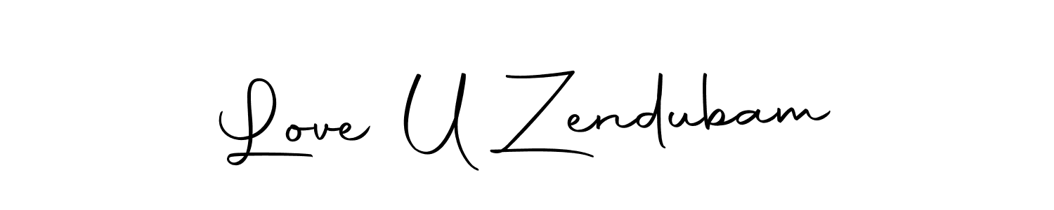 Use a signature maker to create a handwritten signature online. With this signature software, you can design (Autography-DOLnW) your own signature for name Love U Zendubam. Love U Zendubam signature style 10 images and pictures png