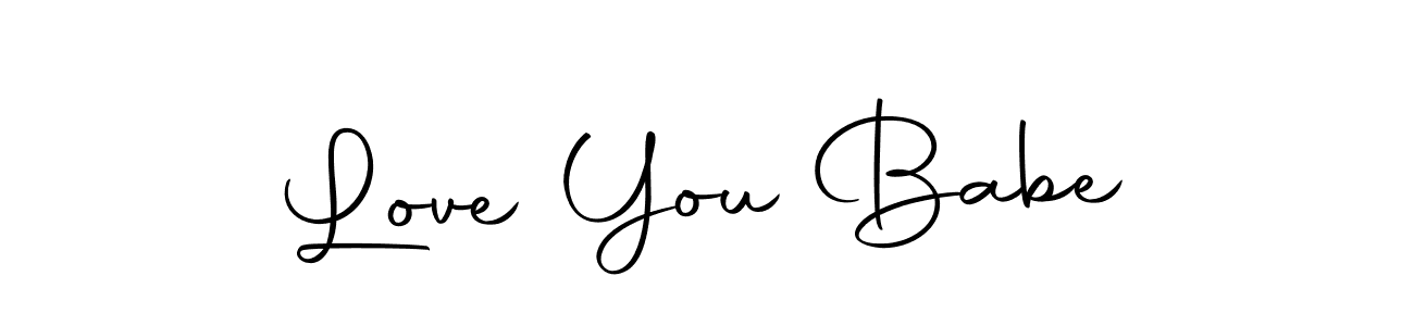 Design your own signature with our free online signature maker. With this signature software, you can create a handwritten (Autography-DOLnW) signature for name Love You Babe. Love You Babe signature style 10 images and pictures png