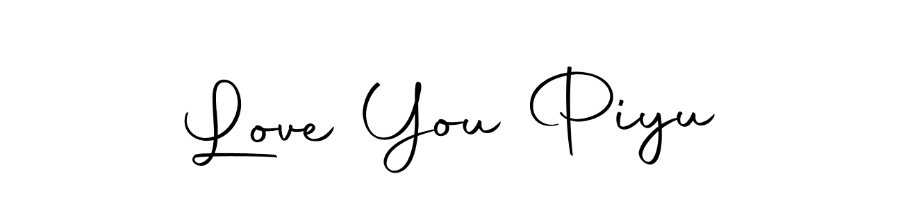 Design your own signature with our free online signature maker. With this signature software, you can create a handwritten (Autography-DOLnW) signature for name Love You Piyu. Love You Piyu signature style 10 images and pictures png