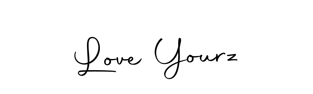 How to make Love Yourz name signature. Use Autography-DOLnW style for creating short signs online. This is the latest handwritten sign. Love Yourz signature style 10 images and pictures png
