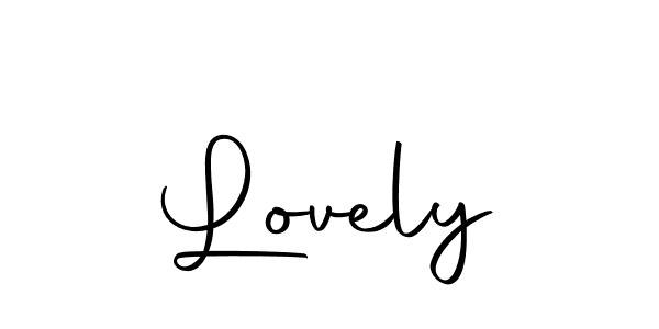 Use a signature maker to create a handwritten signature online. With this signature software, you can design (Autography-DOLnW) your own signature for name Lovely. Lovely signature style 10 images and pictures png