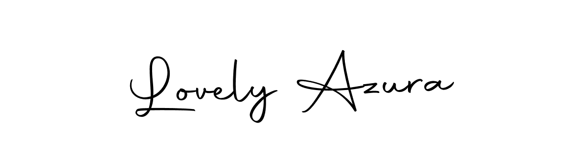 How to make Lovely Azura name signature. Use Autography-DOLnW style for creating short signs online. This is the latest handwritten sign. Lovely Azura signature style 10 images and pictures png