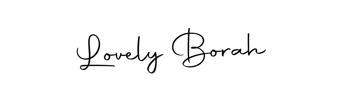 Make a beautiful signature design for name Lovely Borah. With this signature (Autography-DOLnW) style, you can create a handwritten signature for free. Lovely Borah signature style 10 images and pictures png