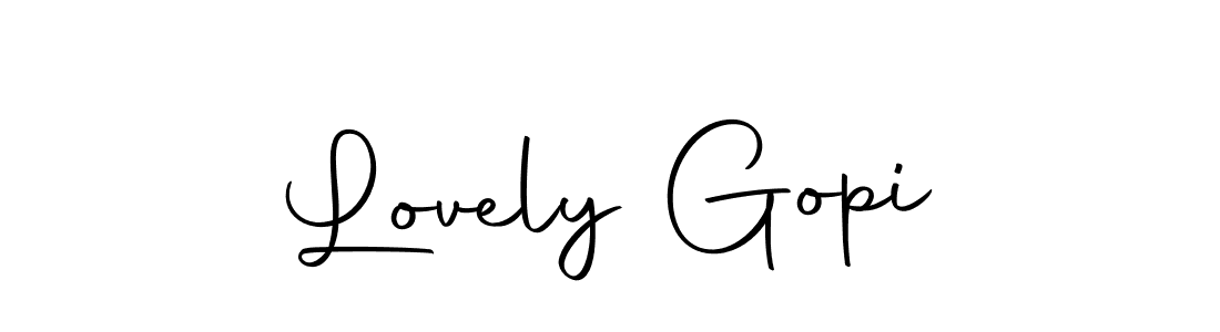 Create a beautiful signature design for name Lovely Gopi. With this signature (Autography-DOLnW) fonts, you can make a handwritten signature for free. Lovely Gopi signature style 10 images and pictures png