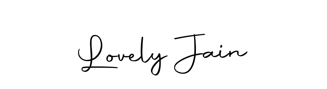 Similarly Autography-DOLnW is the best handwritten signature design. Signature creator online .You can use it as an online autograph creator for name Lovely Jain. Lovely Jain signature style 10 images and pictures png