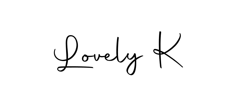 How to make Lovely K name signature. Use Autography-DOLnW style for creating short signs online. This is the latest handwritten sign. Lovely K signature style 10 images and pictures png
