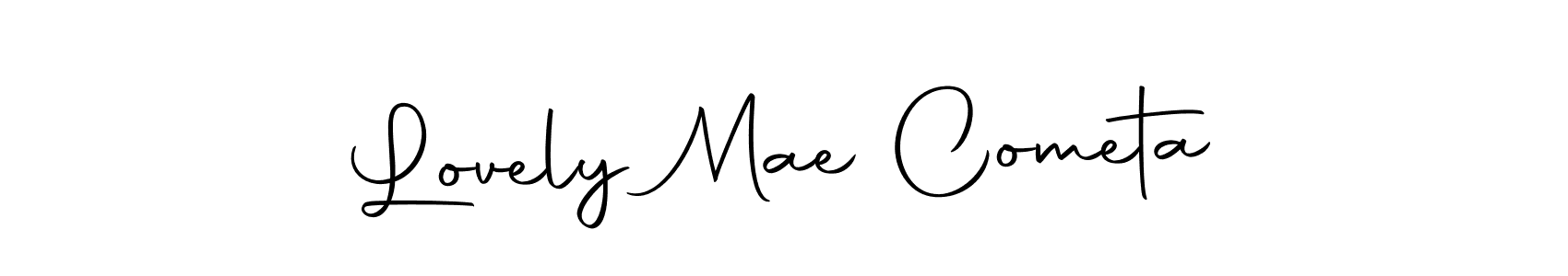 Make a short Lovely Mae Cometa signature style. Manage your documents anywhere anytime using Autography-DOLnW. Create and add eSignatures, submit forms, share and send files easily. Lovely Mae Cometa signature style 10 images and pictures png