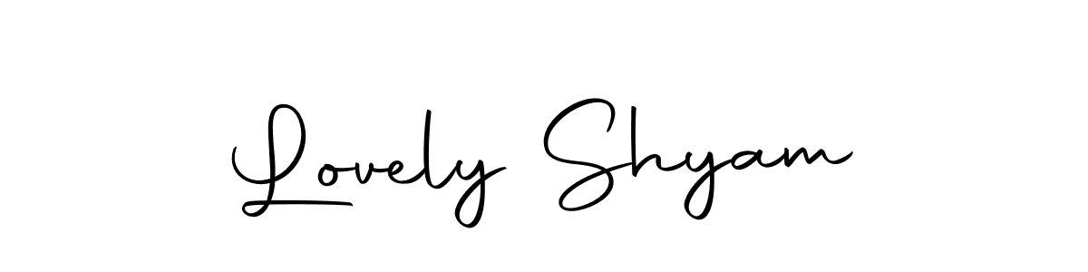 Design your own signature with our free online signature maker. With this signature software, you can create a handwritten (Autography-DOLnW) signature for name Lovely Shyam. Lovely Shyam signature style 10 images and pictures png