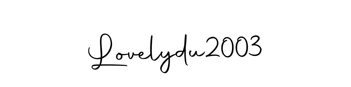 This is the best signature style for the Lovelydu2003 name. Also you like these signature font (Autography-DOLnW). Mix name signature. Lovelydu2003 signature style 10 images and pictures png