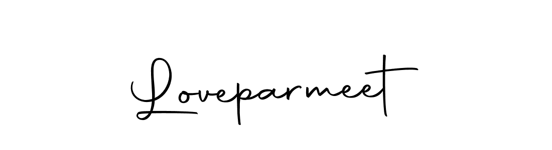 Use a signature maker to create a handwritten signature online. With this signature software, you can design (Autography-DOLnW) your own signature for name Loveparmeet. Loveparmeet signature style 10 images and pictures png