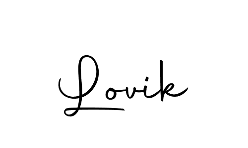Use a signature maker to create a handwritten signature online. With this signature software, you can design (Autography-DOLnW) your own signature for name Lovik. Lovik signature style 10 images and pictures png