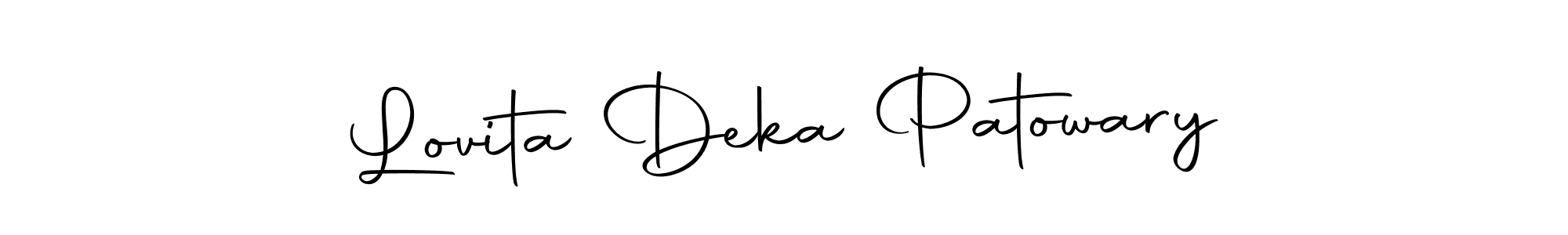 Design your own signature with our free online signature maker. With this signature software, you can create a handwritten (Autography-DOLnW) signature for name Lovita Deka Patowary. Lovita Deka Patowary signature style 10 images and pictures png