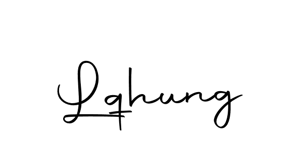 if you are searching for the best signature style for your name Lqhung. so please give up your signature search. here we have designed multiple signature styles  using Autography-DOLnW. Lqhung signature style 10 images and pictures png