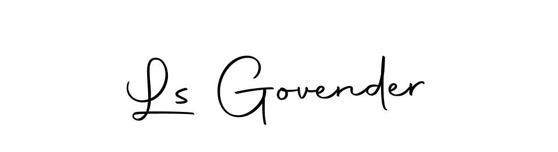 Design your own signature with our free online signature maker. With this signature software, you can create a handwritten (Autography-DOLnW) signature for name Ls Govender. Ls Govender signature style 10 images and pictures png