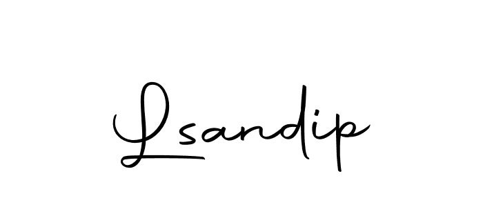 How to make Lsandip name signature. Use Autography-DOLnW style for creating short signs online. This is the latest handwritten sign. Lsandip signature style 10 images and pictures png