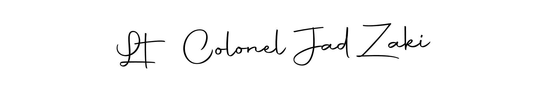Design your own signature with our free online signature maker. With this signature software, you can create a handwritten (Autography-DOLnW) signature for name Lt Colonel Jad Zaki. Lt Colonel Jad Zaki signature style 10 images and pictures png