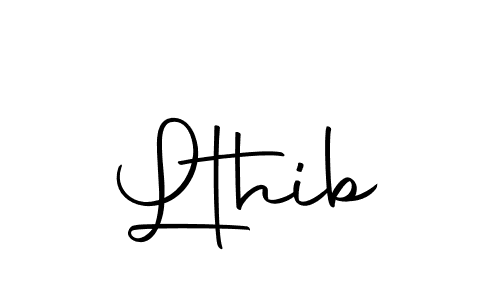 You should practise on your own different ways (Autography-DOLnW) to write your name (Lthib) in signature. don't let someone else do it for you. Lthib signature style 10 images and pictures png