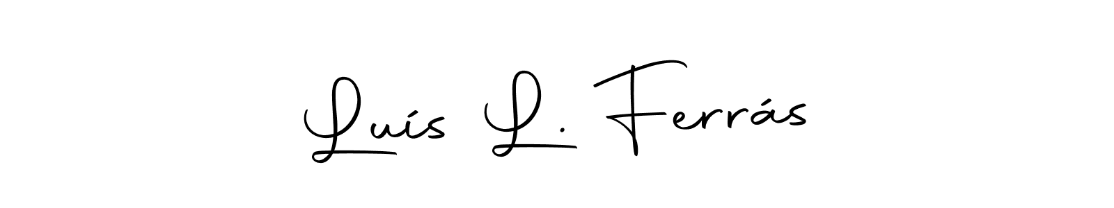 Create a beautiful signature design for name Luís L. Ferrás. With this signature (Autography-DOLnW) fonts, you can make a handwritten signature for free. Luís L. Ferrás signature style 10 images and pictures png