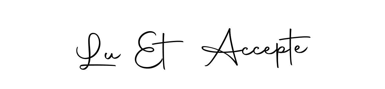 You should practise on your own different ways (Autography-DOLnW) to write your name (Lu Et Accepte) in signature. don't let someone else do it for you. Lu Et Accepte signature style 10 images and pictures png
