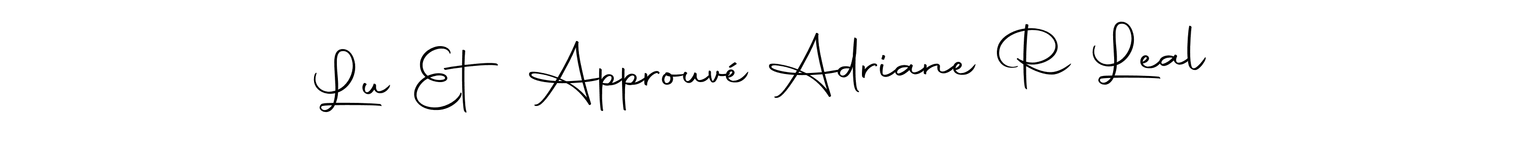 You should practise on your own different ways (Autography-DOLnW) to write your name (Lu Et Approuvé Adriane R Leal) in signature. don't let someone else do it for you. Lu Et Approuvé Adriane R Leal signature style 10 images and pictures png