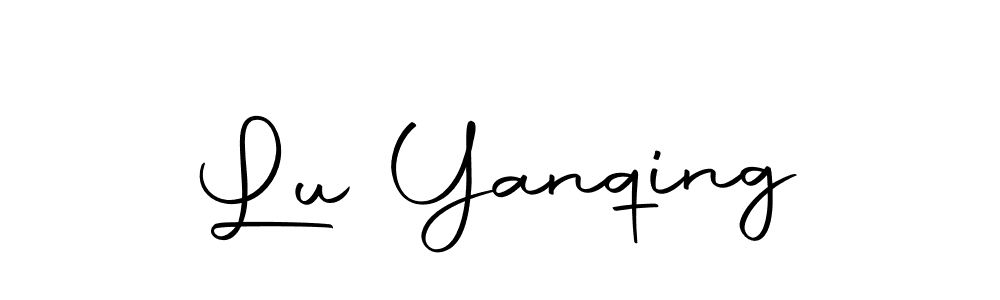 You should practise on your own different ways (Autography-DOLnW) to write your name (Lu Yanqing) in signature. don't let someone else do it for you. Lu Yanqing signature style 10 images and pictures png