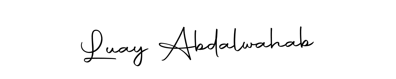 Luay Abdalwahab stylish signature style. Best Handwritten Sign (Autography-DOLnW) for my name. Handwritten Signature Collection Ideas for my name Luay Abdalwahab. Luay Abdalwahab signature style 10 images and pictures png