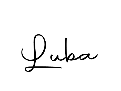 Create a beautiful signature design for name Luba. With this signature (Autography-DOLnW) fonts, you can make a handwritten signature for free. Luba signature style 10 images and pictures png