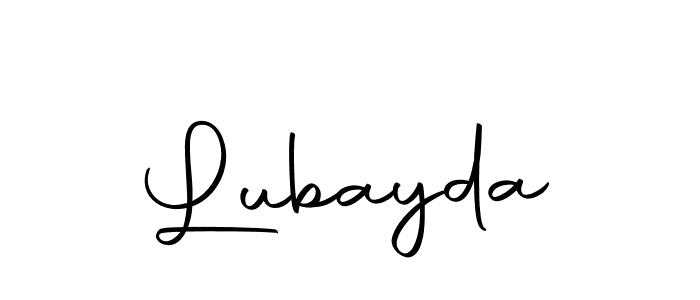 Design your own signature with our free online signature maker. With this signature software, you can create a handwritten (Autography-DOLnW) signature for name Lubayda. Lubayda signature style 10 images and pictures png