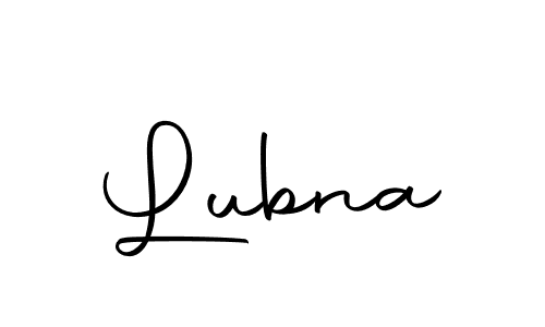 The best way (Autography-DOLnW) to make a short signature is to pick only two or three words in your name. The name Lubna include a total of six letters. For converting this name. Lubna signature style 10 images and pictures png