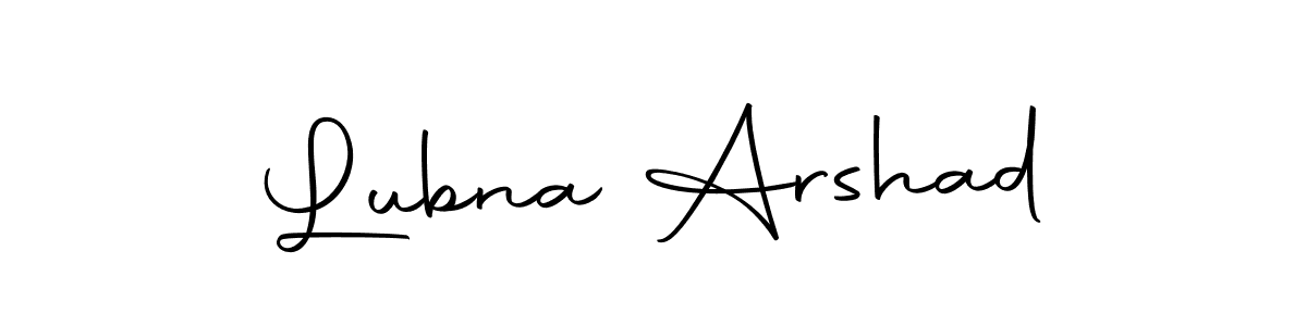 Make a beautiful signature design for name Lubna Arshad. With this signature (Autography-DOLnW) style, you can create a handwritten signature for free. Lubna Arshad signature style 10 images and pictures png