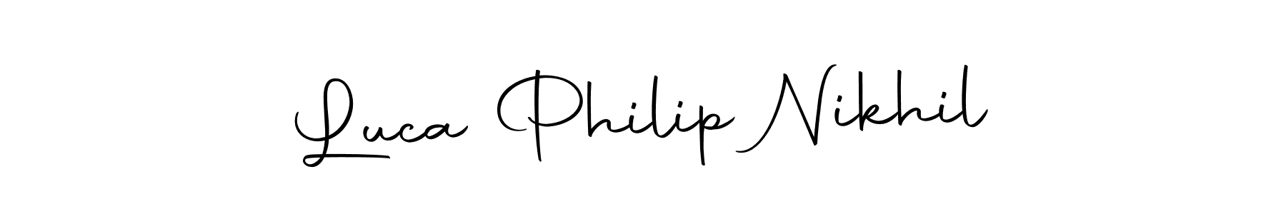 Also You can easily find your signature by using the search form. We will create Luca Philip Nikhil name handwritten signature images for you free of cost using Autography-DOLnW sign style. Luca Philip Nikhil signature style 10 images and pictures png