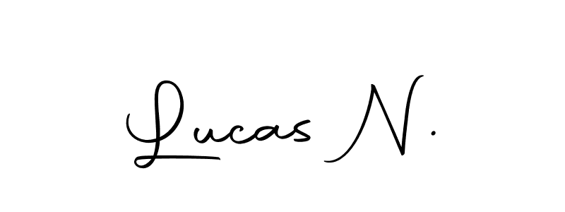 This is the best signature style for the Lucas N. name. Also you like these signature font (Autography-DOLnW). Mix name signature. Lucas N. signature style 10 images and pictures png