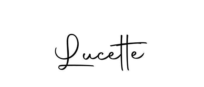 Create a beautiful signature design for name Lucette. With this signature (Autography-DOLnW) fonts, you can make a handwritten signature for free. Lucette signature style 10 images and pictures png