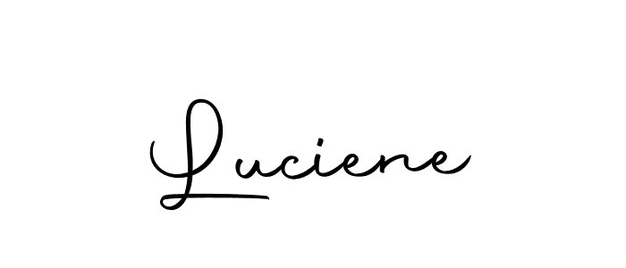 Luciene stylish signature style. Best Handwritten Sign (Autography-DOLnW) for my name. Handwritten Signature Collection Ideas for my name Luciene. Luciene signature style 10 images and pictures png